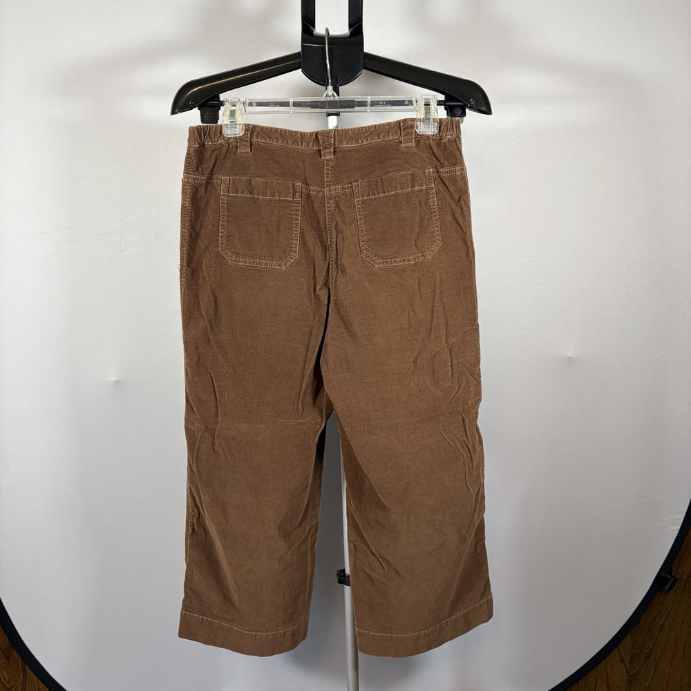 VTG J Jill Sz 10 Brown Corduroy Wide Leg Pants Boho Minimalist Fall Womens Indie - Picture 2 of 11